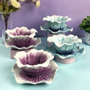 Axyaa Blue Flower Ceramic Coffee Cup and Saucer Set - Exquisite Breakfast Mug and Bowl