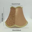 Axyaa European Retro Fabric Lampshade with Bead Tassel Accents