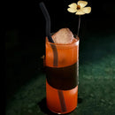 Axyaa Glass Straws - 5Pcs Colorful, Eco-Friendly Wavy Design for Juice & Cocktails