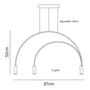 Axyaa Kitchen Island LED Chandelier Pendant Light Hanging Lamp Insulated Arc
