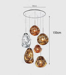 Axyaa Glass Pendant Light: Modern, LED, Creative Chandelier