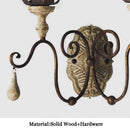 Axyaa Vintage Rural French Wood Carving Wall Lamp for Living Room Bedroom