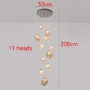 Axyaa Nordic LED Chandelier Modern Irregular Lampshade Living Room Decor