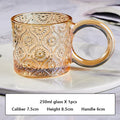 Axyaa Ins Style Big Ears Cup, Round Niche Glasses, Sunflower Coffee Mug