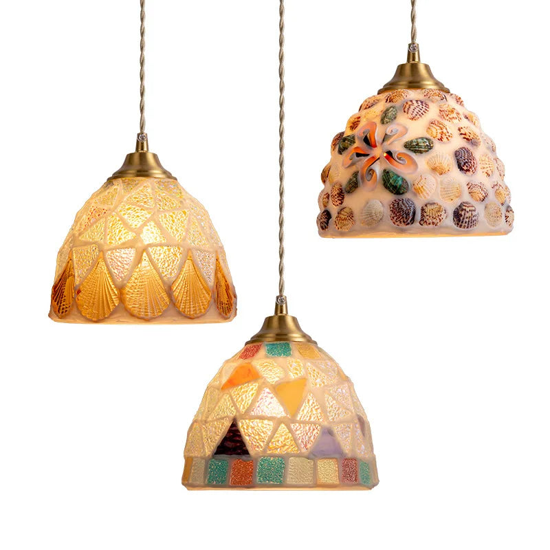 Axyaa Nordic Tiffany Shell Pendant Light for Japanese Restaurant & Home Décor