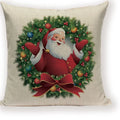 Axyaa Christmas Deer Throw Pillow Case - Festive Santa Claus Decor for Happy Holidays