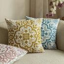 Axyaa Vintage Floral Jacquard Geometric Pillow Cover 45x45cm Home Bedroom Living Room