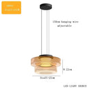 Axyaa Glass Pendant Light - Adjustable Luxury Chandelier for Kitchen Island, Living Room, Bedroom