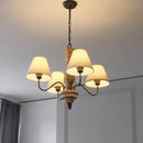 Axyaa Mid-Century Style Woodwork Chandelier for Study, Bedroom, Living Room