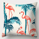 Giraffe and Flamingo Sofa Pillow Cover Set, 17.7" x 17.7", Axyaa Home Decor