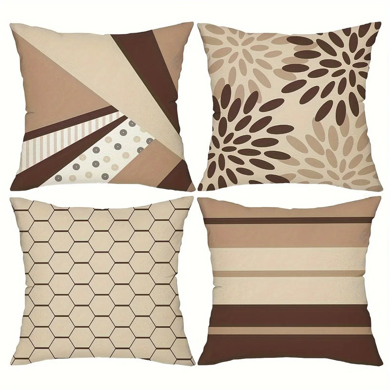Axyaa Geometric Pattern Printed Pillowcase for Home Décor
