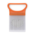 Axyaa Onion Cutter Holder Lemons Slicer Kitchen Gadget Fork Stainless Steel