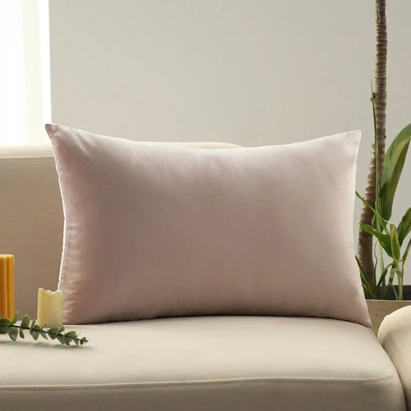 Axyaa Soft Pink Velvet Cushion Cover - Simple Home Decor