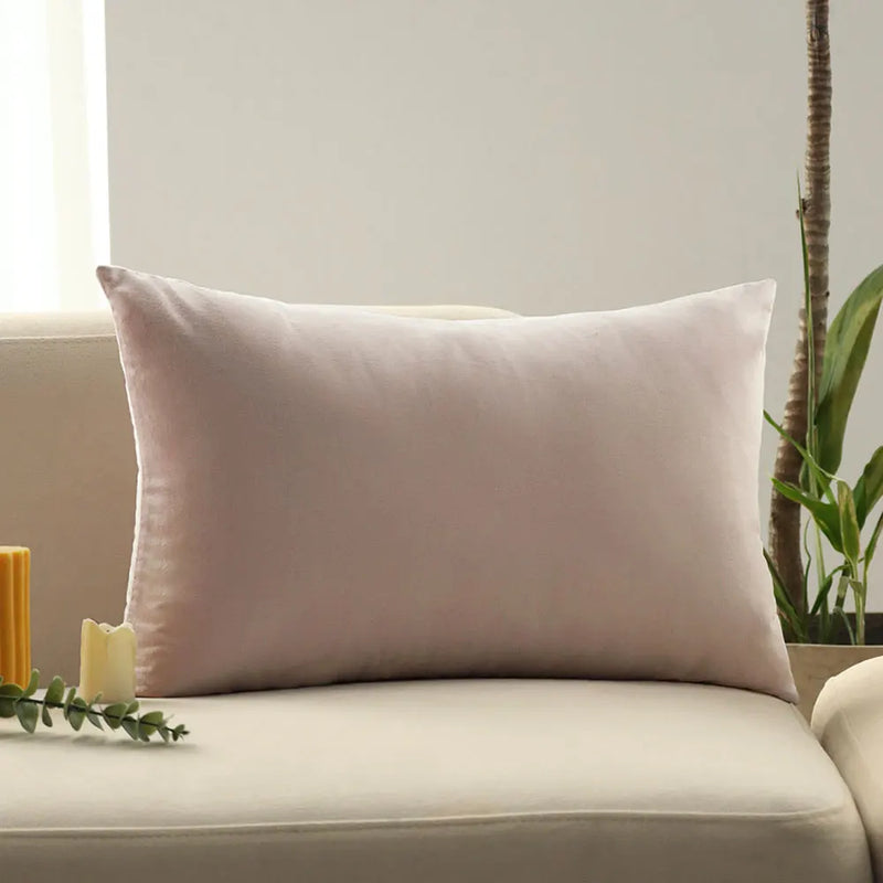 Axyaa Soft Pink Velvet Cushion Cover - Simple Home Decor