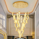 Axyaa Nordic Stair Chandelier Ceiling Light Indoor Lighting for Living Room and Dining Room