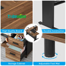 Axyaa Executive L-Shaped Desk with File Cabinet, Storage Shelves & Drawers