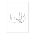 Axyaa Couple Love Kiss Line Drawing Canvas Painting Nordic Living Room Decor