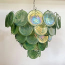 Axyaa Circular Glass Chandelier for Hotel Villa, Living Room, Dining Room, Bedroom