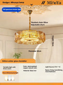 Axyaa Mid-century Murano Glass Chandelier: Artistic Retro Dimmable Pendant Light