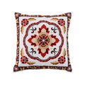 Axyaa Retro Embroidered Square Sofa Pillows for American Rustic Style Décor
