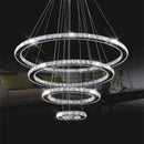 Axyaa Circular Crystal Chandelier LED Light for Luxury Homes