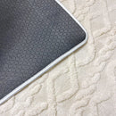 Axyaa Plush Jacquard Carpet Anti-Slip Rug - Gray Beige Simple Home Floor Cover