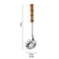 Axyaa Stainless Steel Colander Spoon with Wooden Handle