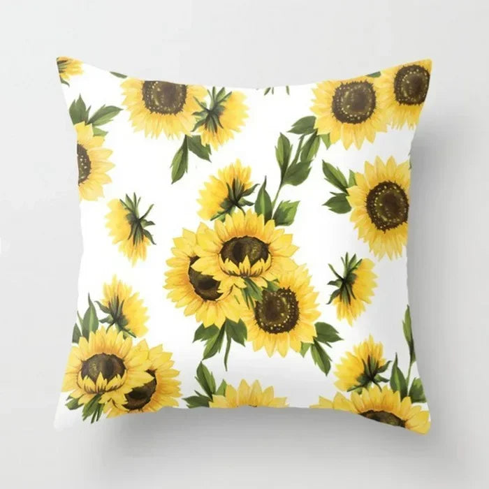 Yellow Giraffe Design Throw Pillow Cover for Home Decor by Axyaa