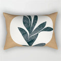 Axyaa Geometric Leaf Plant Print Pillowcase - Modern Nordic Sofa Cushion Cover