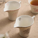 Axyaa Floral Ceramic Tableware Set - Gravy Boat, Sauce Dispenser, Coffee Cup, Milk Pot.