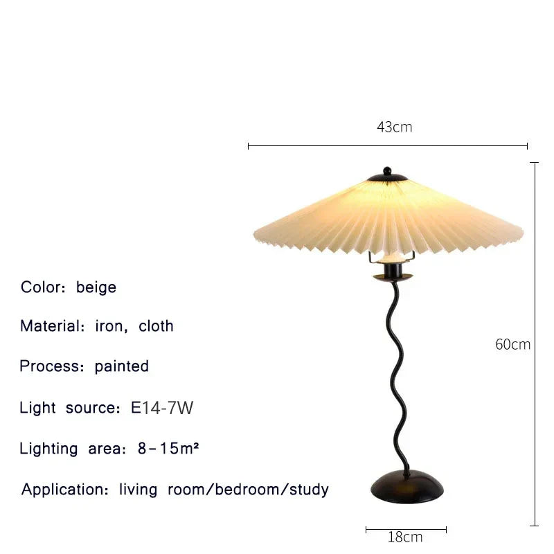Nordic Modern Pleated Skirt Floor Lamp by Axyaa