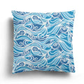 Axyaa Green Blue Wave Pattern Decorative Pillow Sleeve for Bedroom, Sofa, Car, Office