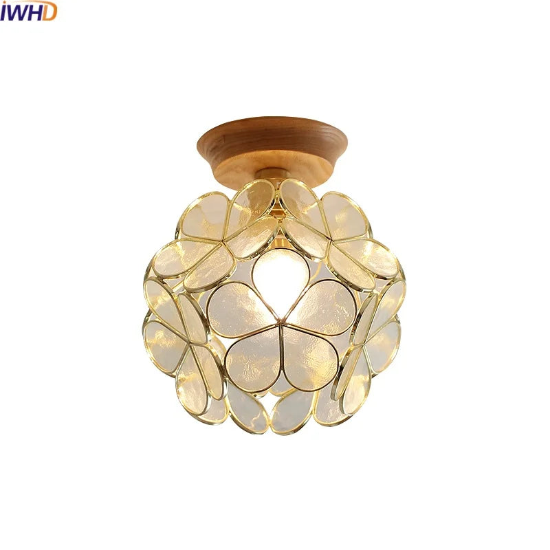 Nordic Modern Axyaa Glass LED Ceiling Lamp for Home Restaurant Balcony Lighting