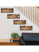 Axyaa This Is Us Together Bless Home Family Rustic Wooden Farmhouse Wall Decor