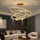 Axyaa Crystal Chandelier Stair Pendant Lamp Living Room Interior Lighting