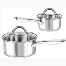 Axyaa Stainless Steel Soup Pot with Steamer Set - Stovetop Compatible