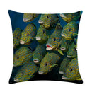 Axyaa Animal Oil Painting Pillowcase: Flax Sofa Cushion Adornment Cover
