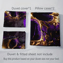 Axyaa Purple Rose Skull Duvet Cover Set for Stylish Bedroom Decor
