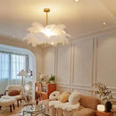 Axyaa Nordic Ostrich Feather LED Pendant Lamp for Living Room, Bedroom & Girl's Room