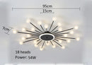 Axyaa Modern Glass Chandelier LED Lighting Fixture for Living Room, Bedroom, Kitchen