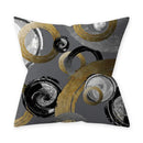 Axyaa Golden Black Pattern Decorative Cushion Cover 45*45CM for Home Sofa Car