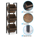 Axyaa 3-Tier Wooden Wine Storage Stand: Wobble-Free Freestanding Rack & Display Shelf
