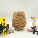 Axyaa Bamboo Woven Bedroom Table Lamp Desk Decoration for Study & Bedside
