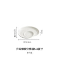 Axyaa Ceramic Spiral Partition Plate for Dumplings & Sushi, Fries with Shrimp Plate