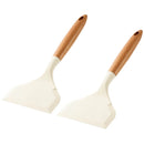 Axyaa Grey Silicone Kitchen Utensils Set - 2Pcs Spatula & Shovel Cooking Tools
