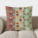 Axyaa Autumn Animals Bears & Foxes Printed Pillow Cover