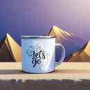 Axyaa Enamel Coffee Cocoa Mugs for Outdoor Travel and Home Breakfast