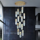 Axyaa Crystal Stair Chandelier Lighting, Ceiling & Hanging LED Chandeliers for Living Room