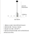 Axyaa Cement LED Pendant Light Fixture for Home Decor, Restaurant, Dining Room