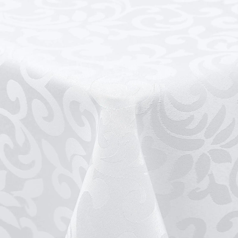 Axyaa Jacquard Dyeing Rectangle Tablecloth - Stain-Resistant Polyester for Home and Events